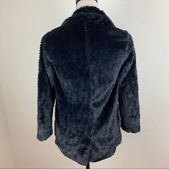 Ruby & Bloom Juniors Black Faux Fur Blazer Sz L. - Picture 5 of 11